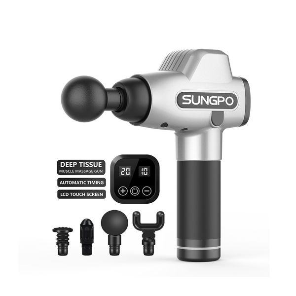 

adjustable muscle massage gun body sport therapy massager pain relief body relaxation slimming shaping 20 gear adjustable 4 types of massage