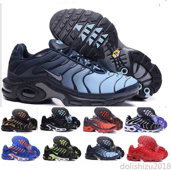 

2019 mens and womens tn plus run utility cpfm moc fly knit running shoes outdoors sports shoes sneakers bo3, Black