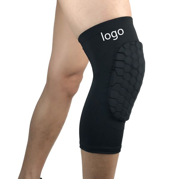 

thickening football volleyball extreme sports knee pads brace support protect cycling knee protector kneepad rodilleras, Black;gray