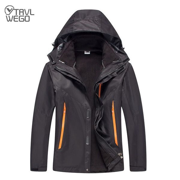 

skiing jackets trvlwego jacket high-quality men coat+lining 3 in 1 keep warm outdoor camping hiking waterproof winter snow