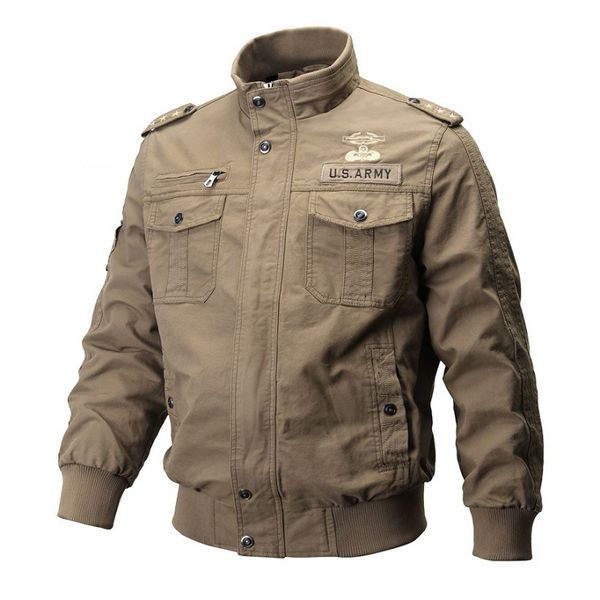 

2020 fashion jackets mens tooling jacket fashion washed letter printed long sleeve jackets mens autumn outerwear casual coats, Black;brown