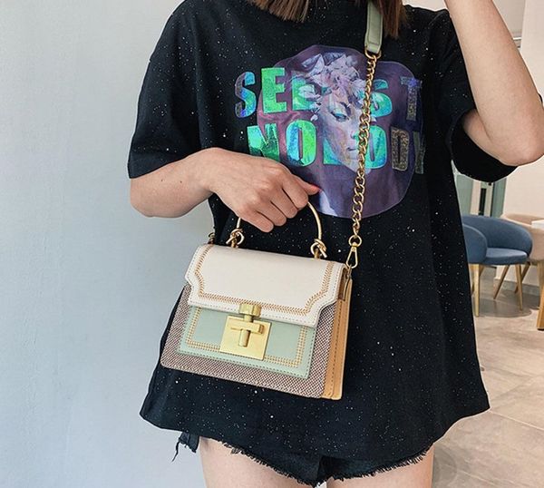 

oswego fashion leather crossbody bags for women luxury handbags shoulder messenger bag female wild small square bagok