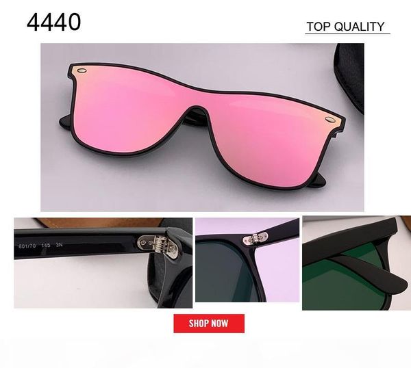 

2019 brand designer sunglasses for women men driving blaze shades uv400 gradient flash mirror sun glasses small frame 4440 gafas, White;black