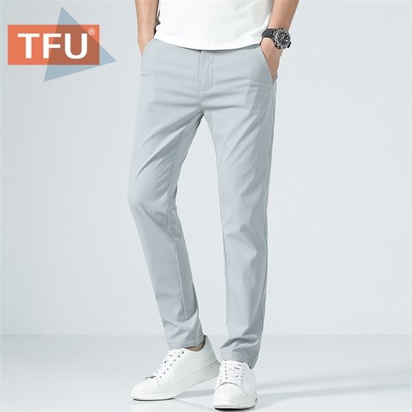 

tfu 2020 men spring new business casual joggers pants men summer fashion long slim fit chinos straight trousers pants male men, Black
