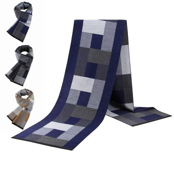 

new scarf winter plaid men wraps casual winter scarves men scarf warm neckercheif business plaid kint scarves male sjaal foulard, Blue;gray