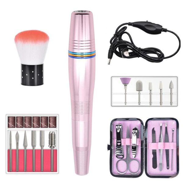 

35000rpm electric nail drill machine manicure pedicure drill set milling cutters salon nail file strong machine