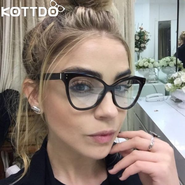 

fashion cat eyeglasses frame women retro vintage reading eyeglasses frame men glasses optical mypia glassses eyewear oculos, Black