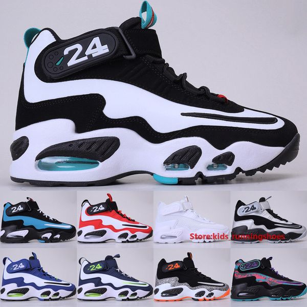

griffey 1 basketball shoes 2020 mens baseball shoes white freshwater black metallic silver navy safari outdoor sneakers size 40-46