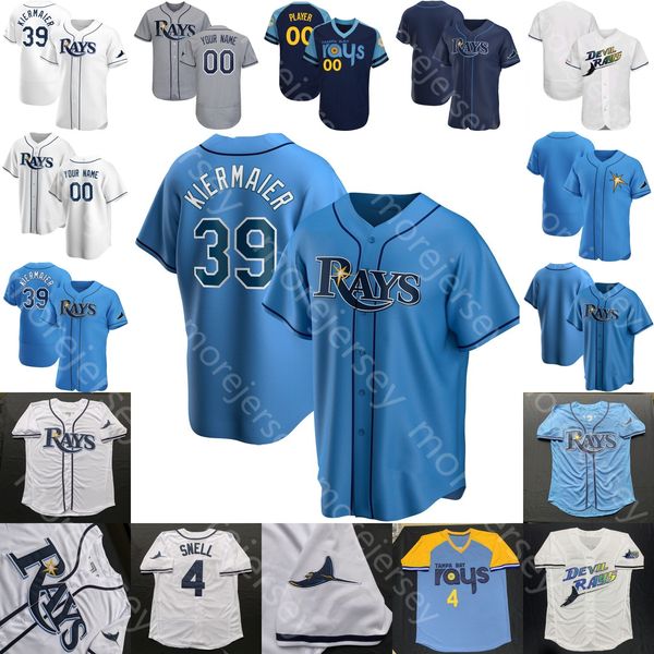 

custom tampa bay jersey evan longoria ronaldo hernandez michael perez willy adames mike brosseau vidal brujan ji-man choi lucius fox lowe, Blue;black