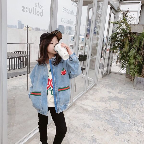 

kids denim jacket boys girls coats 2020 new children clothing autumn baby girls clothes outerwear jean fashion jackets coats, Blue;gray