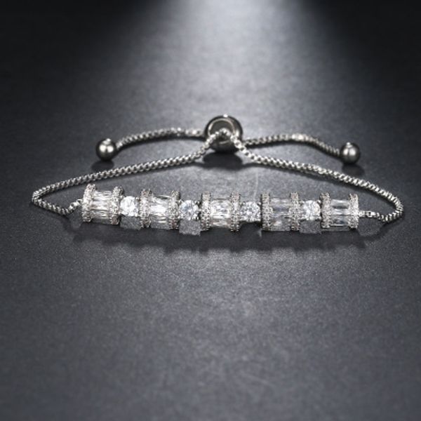 

disiniya europe and the united states sell fashion simple bamboo zircon pull bracelet chain & link bracelets women, Black