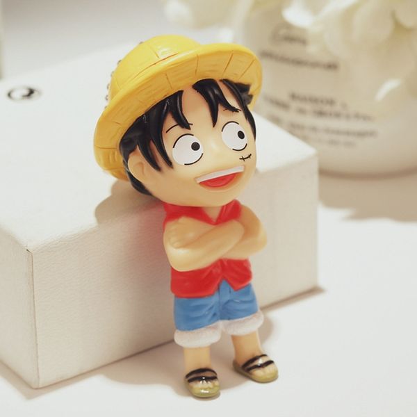 

yjacuing anime one piece luffy figure keychain car pendant girls handmade fashion jewelry bag key chains key ring, Silver