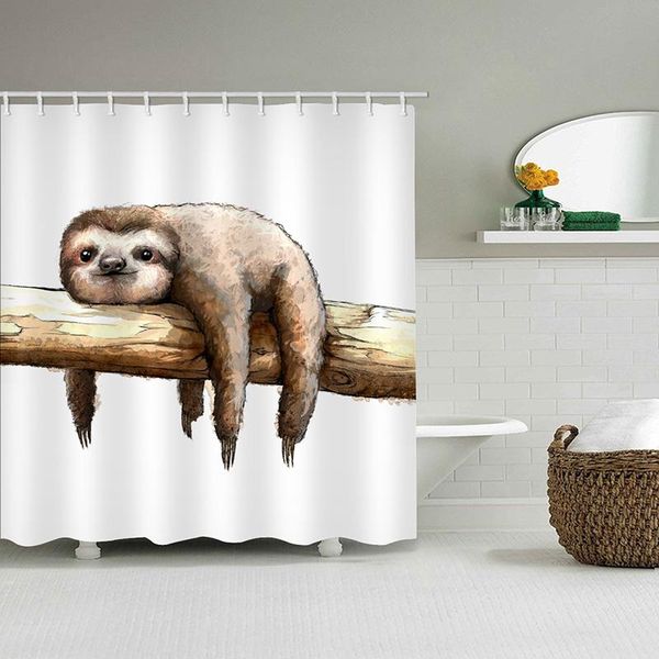 

крюк с занавеской плесень моющийся декорация полиэстер лень drawing водонепроницаемый 200180cm душ карандаш животных 3d lprji