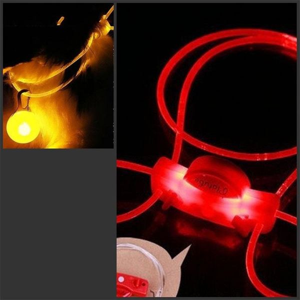

led luminescence hanging rope pet dog collars cat and dogs leash ornament travel safety 80cm 2 3rz d2
