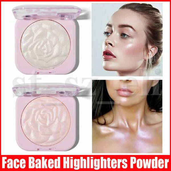 

minfei 4 colors baked highlighter flower pressed highlighting powder shimmer compact highlighting shimmering single highlighters powder