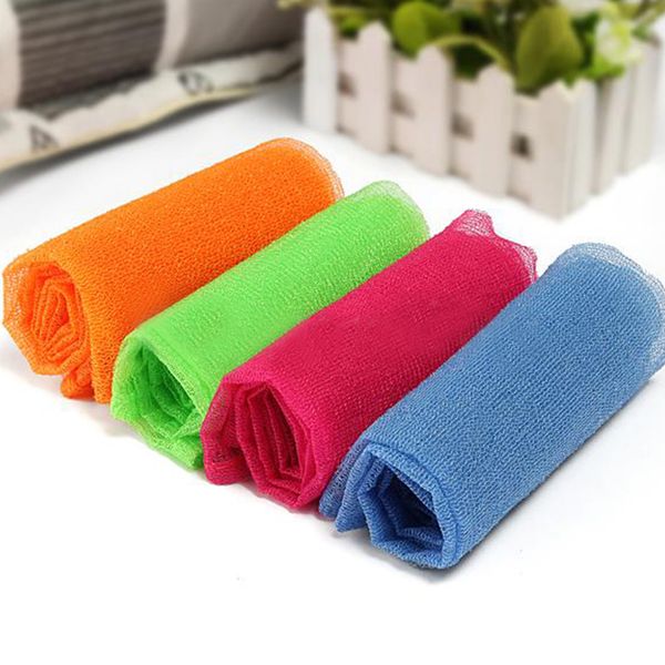 

nylon mesh bath shower body washing clean exfoliate puff scrubbing towel cloth