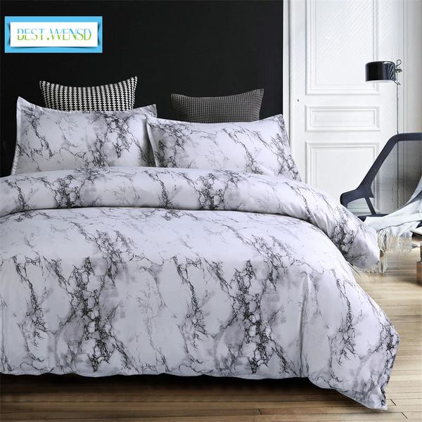 

bedding sets .wensd comforter 100% polyester fiber quilt cover king size stone stripe simple plain color housse de couette