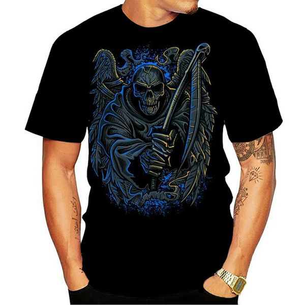 

2020new horror pattern skull compression punisher 3d print shirts hippie humor oversized men clothing