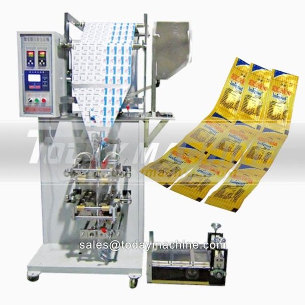 

horizontal ice pop multi lane pill drinking water shampoo oil small liquor sachets packing machine