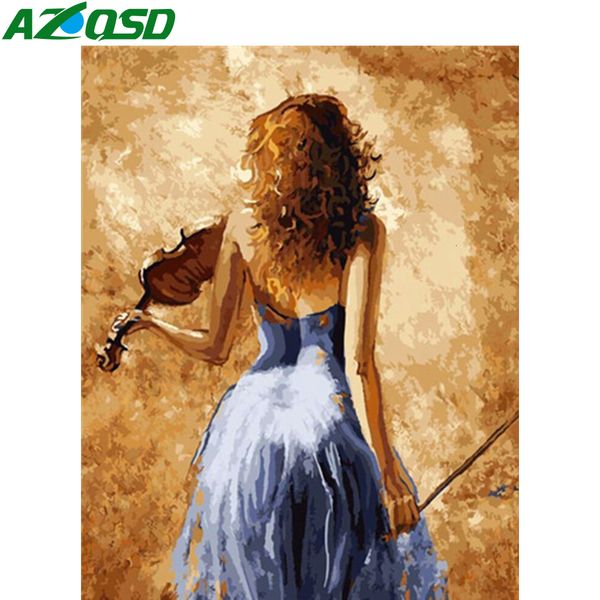 

стены искусства картина чисел девушки diy украшения картина маслом нумерованныйсписок на холсте fiugre wall art 40x50cm без рамки