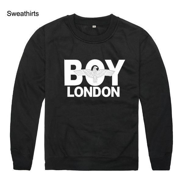 

new arrival long sleeve sweatshirt o-neck hiphop boy london spring and autumn pullover sweatshirt 100% cotton good quality plus size xxl, Black