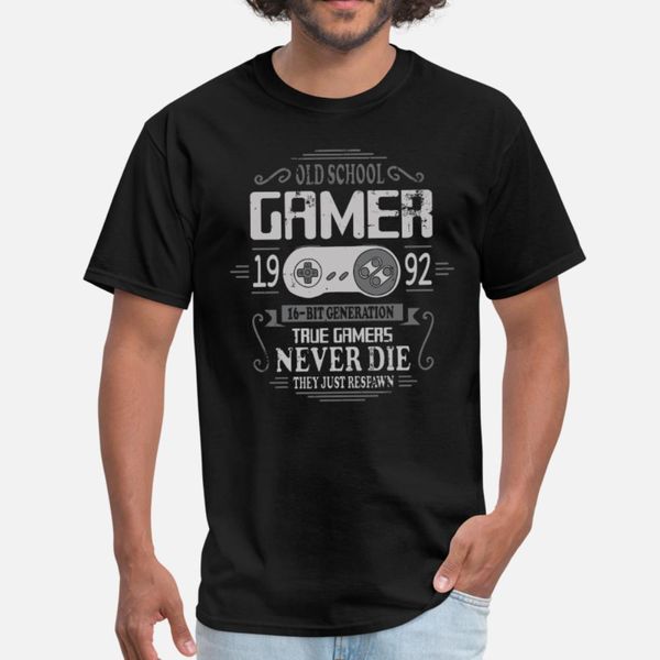 

old school gamer 1992 birthday t shirt men personalized 100% cotton s-xxxl clothing loose basic summer letters shirt