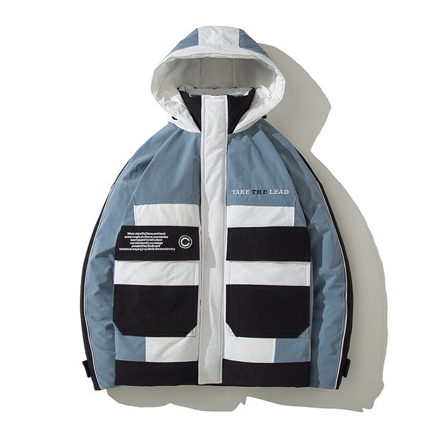 

2020 winter jacket men parka thick warm hooded fur collar man parka jacket men coat, Black