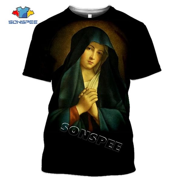 

men movie pulp fiction poster virgin mary 3d print shirts plus size anime hippie men clothing