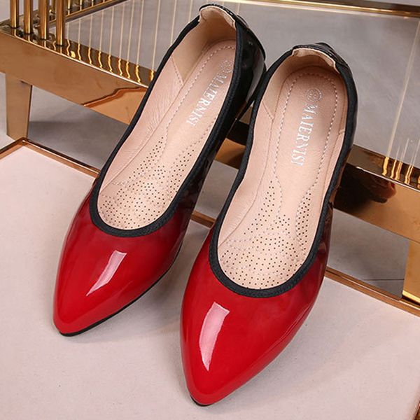 

women soft-soled peas women's daily shoes flat shoes lightweight large size 35-46 women flat egg roll, Black