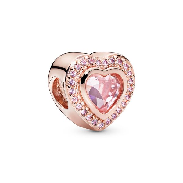 

authentic ale 925 sterling silver sparkling pink heart charm fit pandora rose bracelets fashion designer charms beads for diy jewelry making, Black