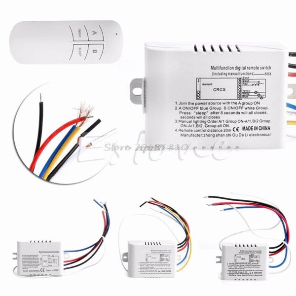 

remote controlers wireless 1/2/3/ channel on/off lamp control switch receiver transmitter