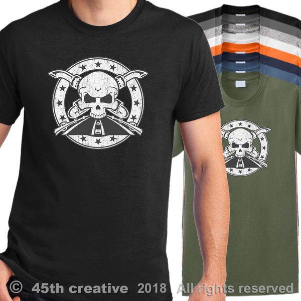 

2019 new cotton t-shirt trucker crossbones t-shirt - semi truck driver skull shirt trucking skull shirt summer style tee shirt