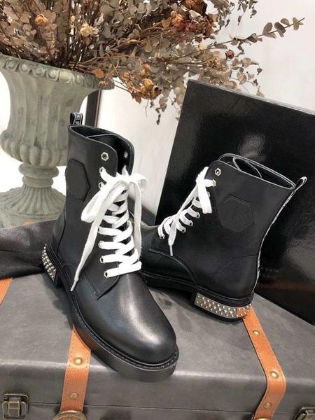 

2020 winter autumn womens waterproof boots high cowhide combat desert boots snow womens shoes35-41, Black