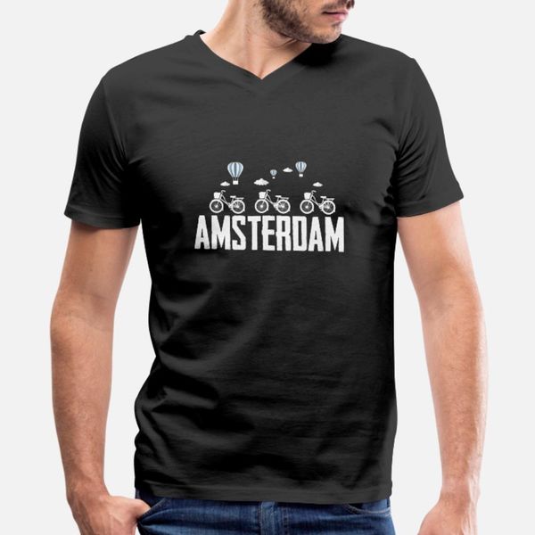 

city amsterdam holland t shirt men customized short sleeve plus size 3xl formal loose fashion spring vintage shirt