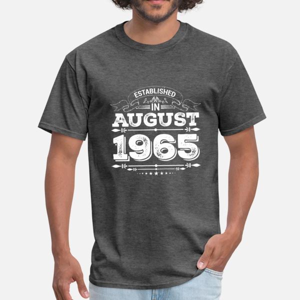 

established in august 1965 t shirt men designer cotton round neck cool graphic comfortable spring autumn letter shirt
