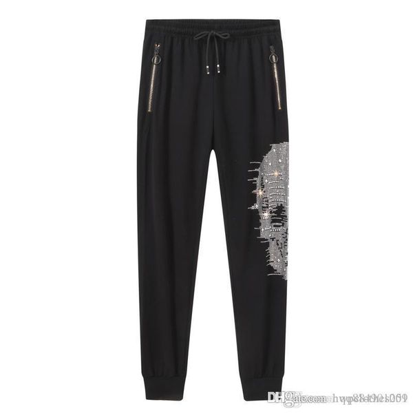 

2019 new pants men's thin section summer breathable sports drilling trend tide pants size s-5xl designer shorts mens swim shorts, Black