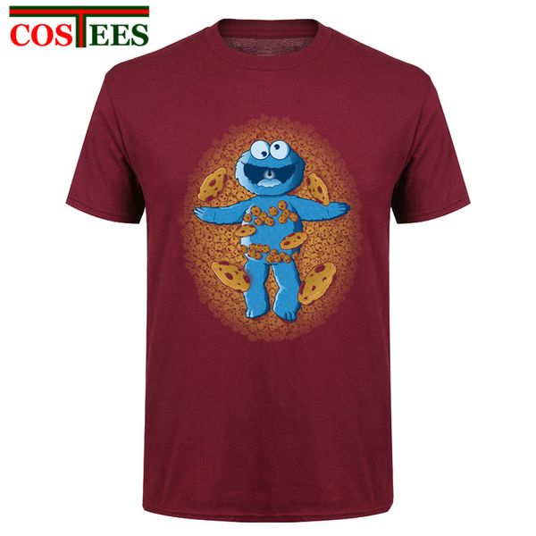 

sport funny cookie monster design printed t shirts summer men's cookie muncher novelty short sleeve tee xs-xxxl plus size tshirts