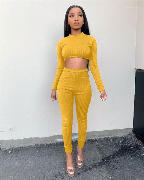 

designer fashion crew neck womens tracksuits slim 2pcs sets soild color womens long sleeve trousers, Gray