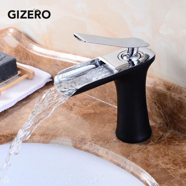 

bathroom basin faucet black mixer waterfall faucet and cold single handle vessel sink water taps mixer for bathroom zr404