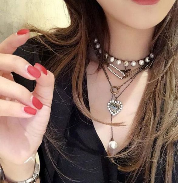 

vintage old design necklace girls cosplay harajuku chain choker gothic, Silver