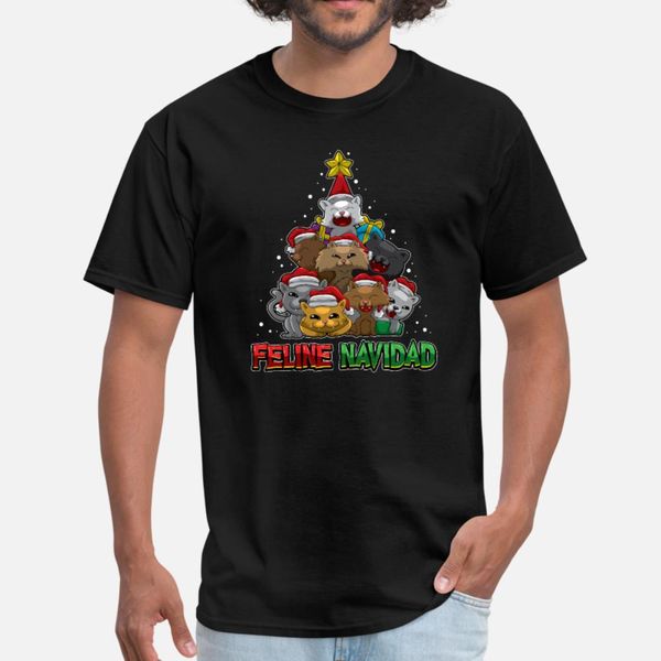 

feline navidad feliz navidad merry christmas t shirt men printing tee shirt s-xxxl family famous comfortable spring leisure shirt