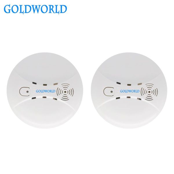 

goldworld беспроводной дыма detetor датчик тревоги для домашней системы сигнализации 433mhz 2pcs / серия, Black;white