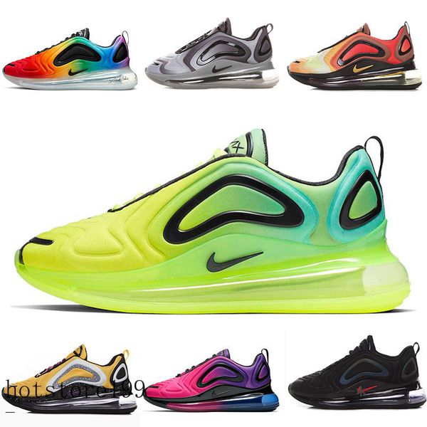 

new shoes full cushioned men women neon triple black carbon grey sunset metallic silver chaussures running shoes eur size 36-45 trrf2