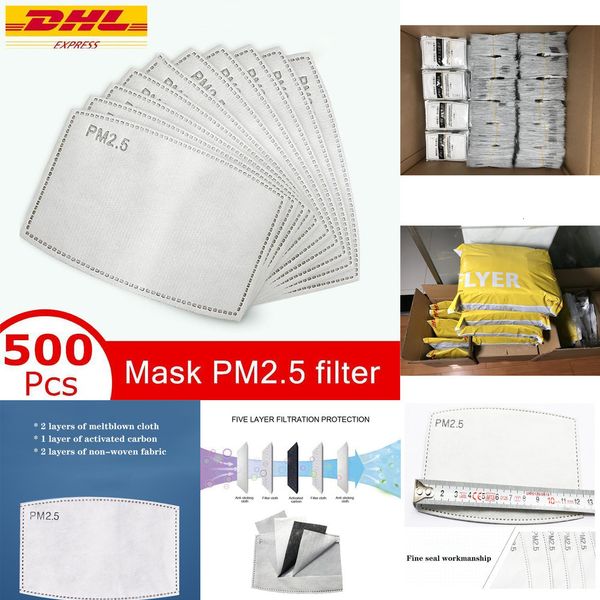 

activated filter carbon 5 layers pm2.5 dhl anti haze mouth masks replaceable filters for activate carbon mask useds38