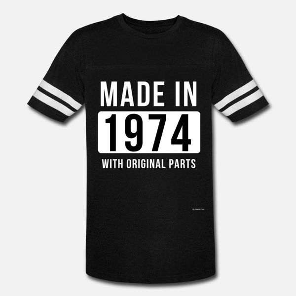 

made in 1974 t shirt men designer cotton o-neck basic solid fitness new style summer slim shirt