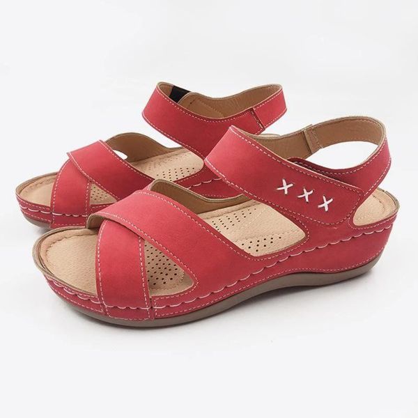 

women open toe pu leather walking shoe fashionable comfortable sandals summer beach daily casual shoes non-slip soles, Black