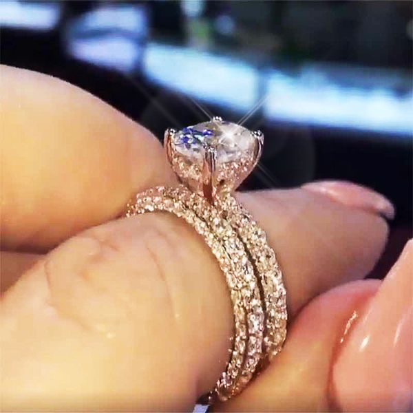 

junerain марка trendy solitaire овальный кристалл камень кольца перста для женщин с микро проложили romantic rose gold помолвки женские коль, Slivery;golden