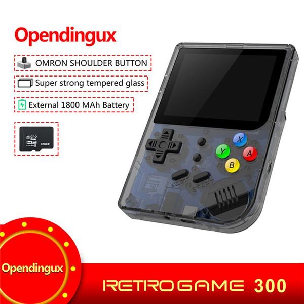 

cgjxsips rg300 inch video games portable retro fc console retro game handheld games console player rg 300 16g tony system