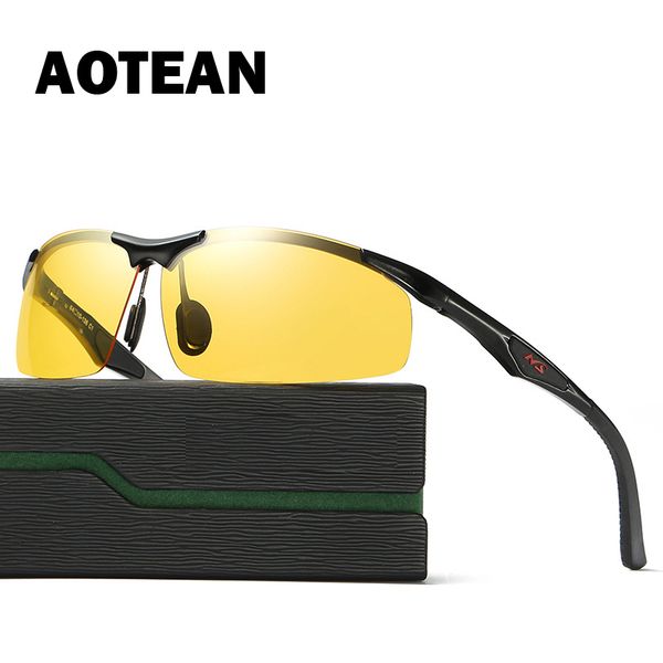 

sunglasses 2021 men's polarized night driving vision goggles for drivers yellow lens anti grare uv400 eyewear 4009, White;black