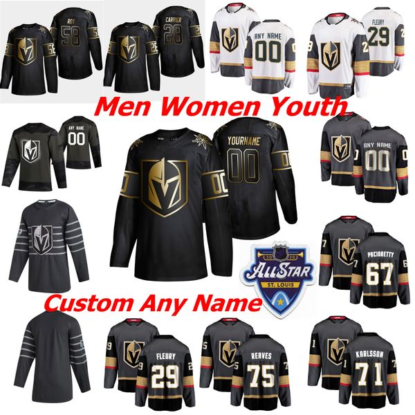 

2020 вегас золотые рыцари ледяные хоккей джорки all-star womens 90 robin lehner 21 ники двоюродные братья 23 alec martinez ryan reves mark к, Black;red